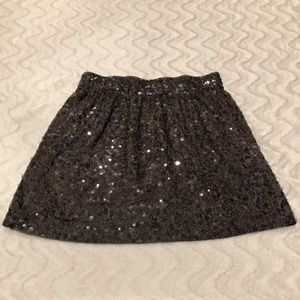 Garnet Hill Sequin Gray Mini Skirt 🔥Final Sale🔥